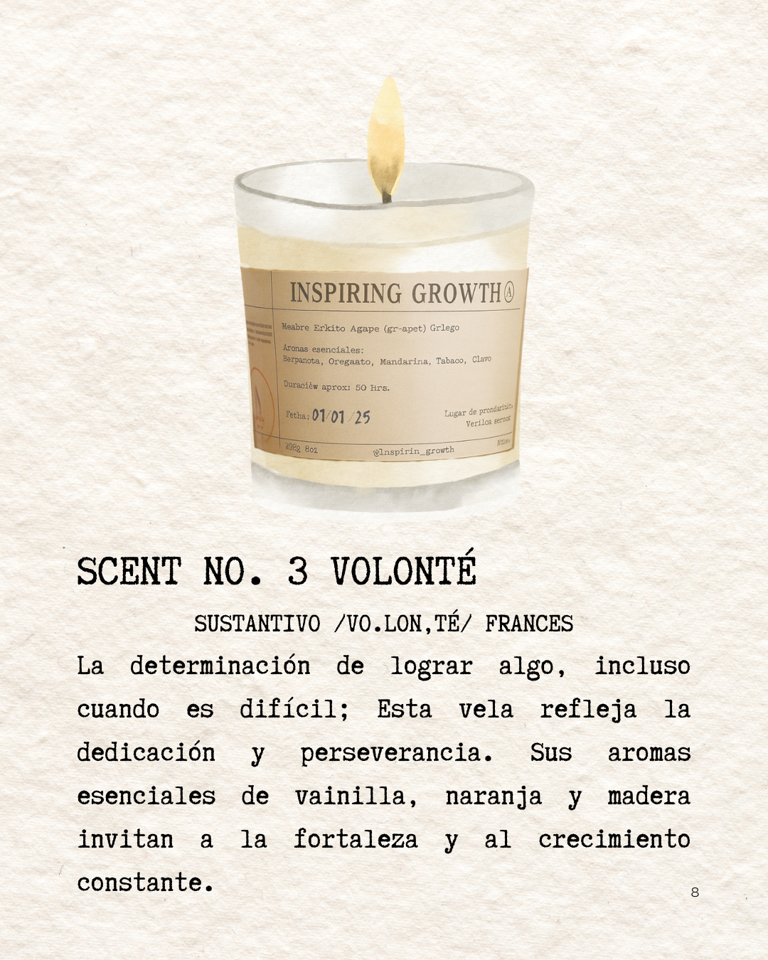 Scent No.3 Volonté 245g. 50hrs.