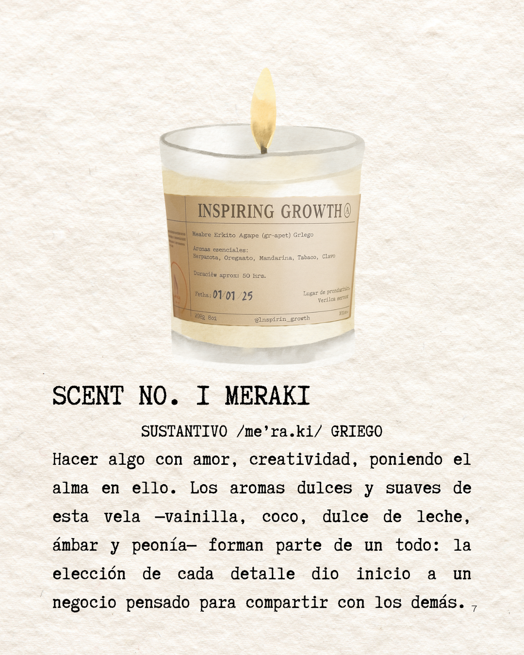 Scent No.1 Meraki 245g. 50hrs.